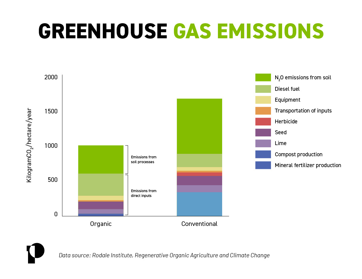 a bar chart showing the largest contributors to greenhouse gas emissions