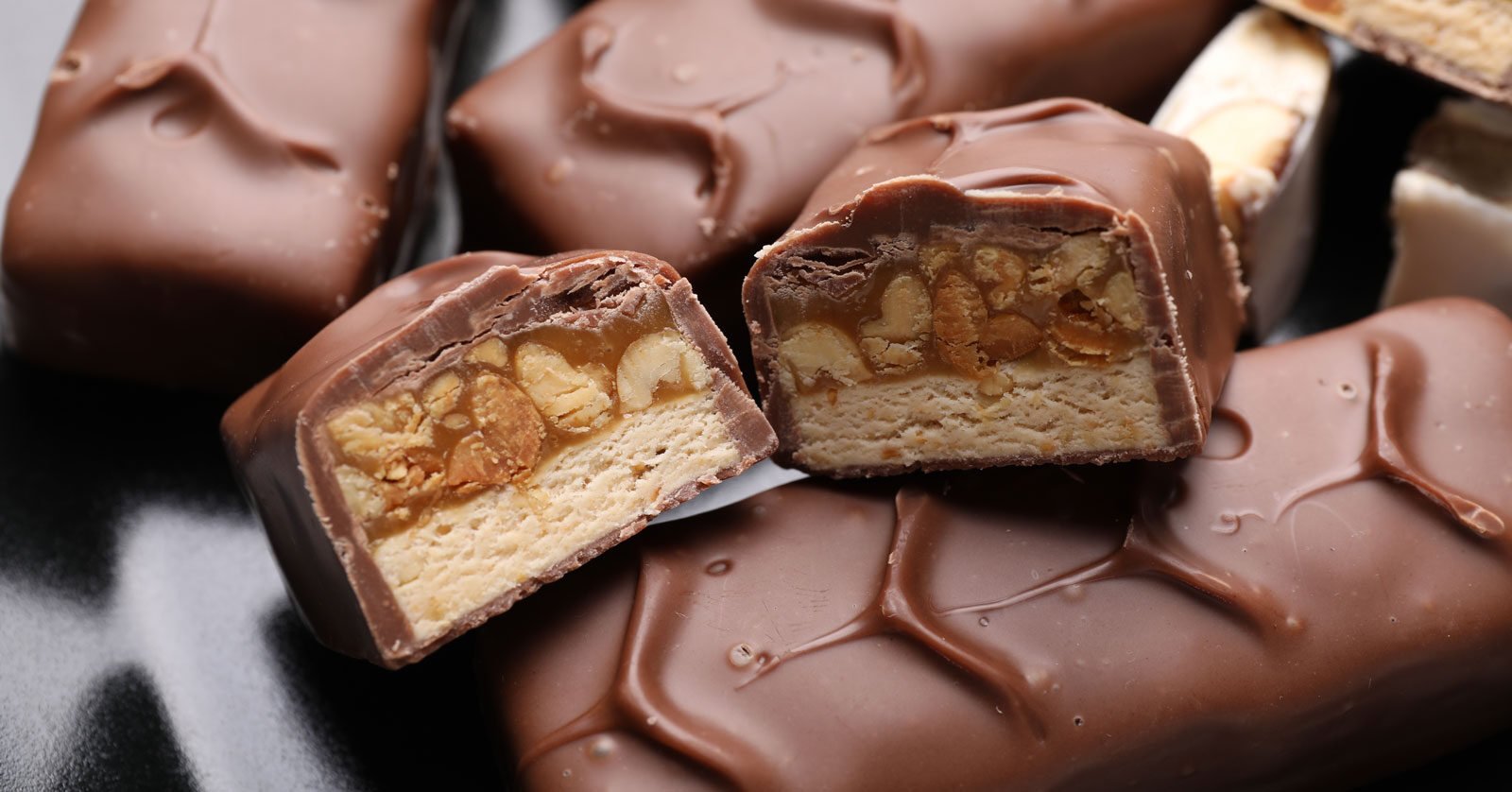 several-nougat-chocolate-bars