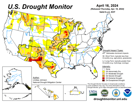 US Drought Monitor 41624